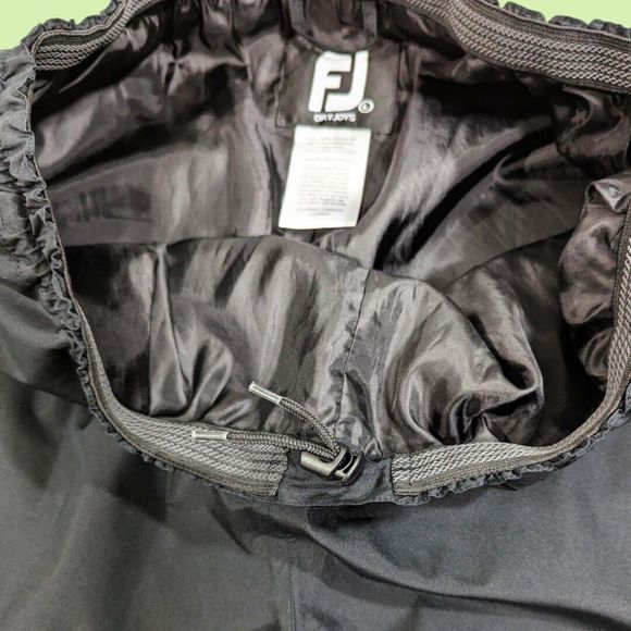 Dryjoys by Footjoy Waterproof Golf Rain Pants Black w/ Ankle Zip & Snap Men's‎ L - Picture 6 of 6